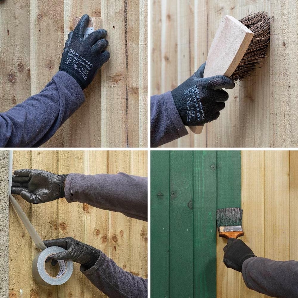 image 1 of Roxil Wood Stain Preserver (1L Fir Green) - 5 Year Protection for Indoor & Outdoor Decking, Fence, Shed, Furniture.5 m Coverage