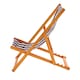 image 8 of Traditional Folding Hardwood Garden Beach Deck Chairs Deckchairs | Blue