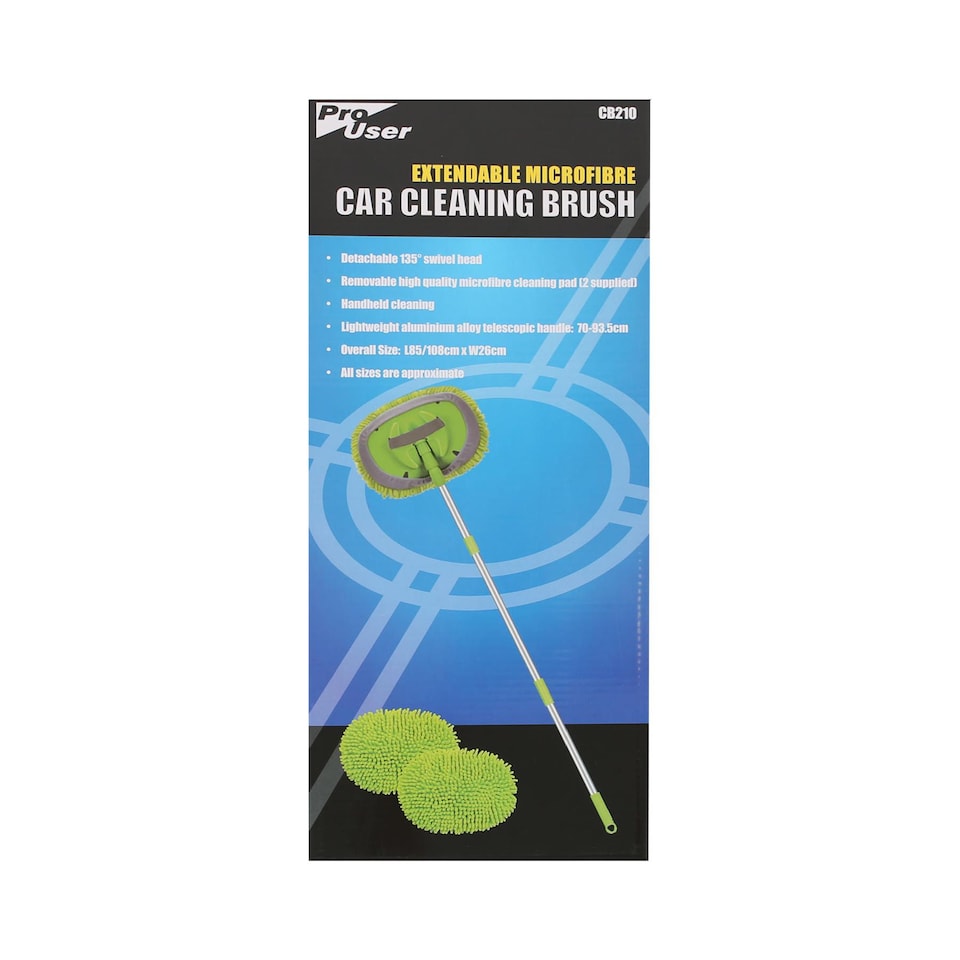 image 1 of Pro User Microfibre Extendable Car Wash Brush - 43" - Green | Green | Green