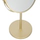 image 4 of Harbour Housewares Pedestal Mirror - 18.5cm x 34.5cm - Gold | Gold | Gold
