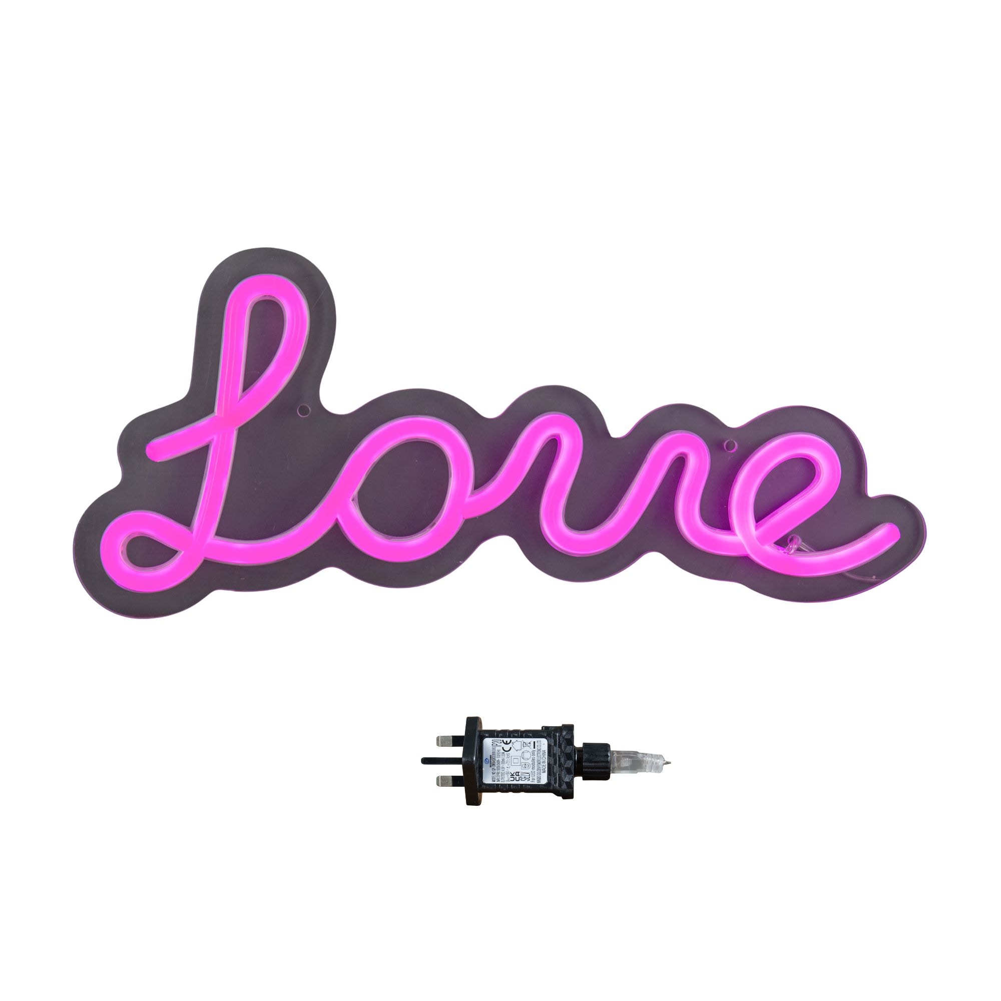 30cm Light up Neon Effect Love Sign in Pink with 111 LEDs