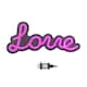 image 1 of 30cm Light up Neon Effect Love Sign in Pink with 111 LEDs