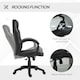 image 4 of Vinsetto Racing Gaming Chair, PU Leather Swivel Office Gamer Chair Black