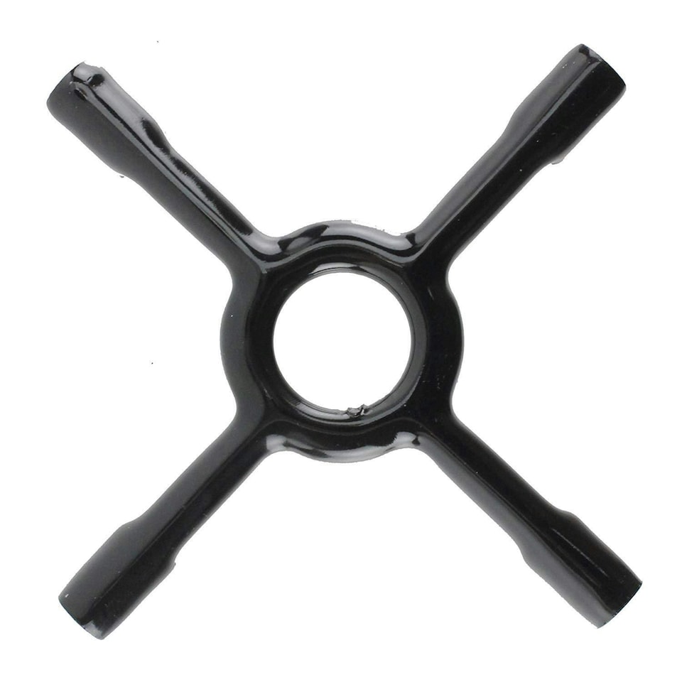 image 1 of SPARES2GO Universal Gas Hob Ceramic Pan Support Moka Trivet Stand (Small 130mm) Black