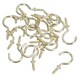 image 3 of 25mm Cup Hook Screws Picture Curtain Hangers Fasteners Brass Coated 40pc