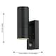image 6 of First Choice Lighting Set of 2 Blaze Black Outdoor Up Down Motion Sensor Wall Lights Black | Clear