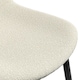 image 6 of Set Of 2 Maya Boucle Dining Chair Modern Padded Seat Metal Legs Kitchen White | Ivory White