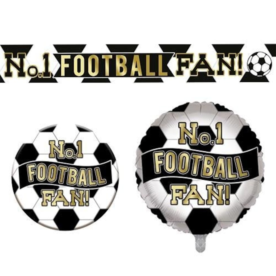 Black & White Football Party Accessories Pack