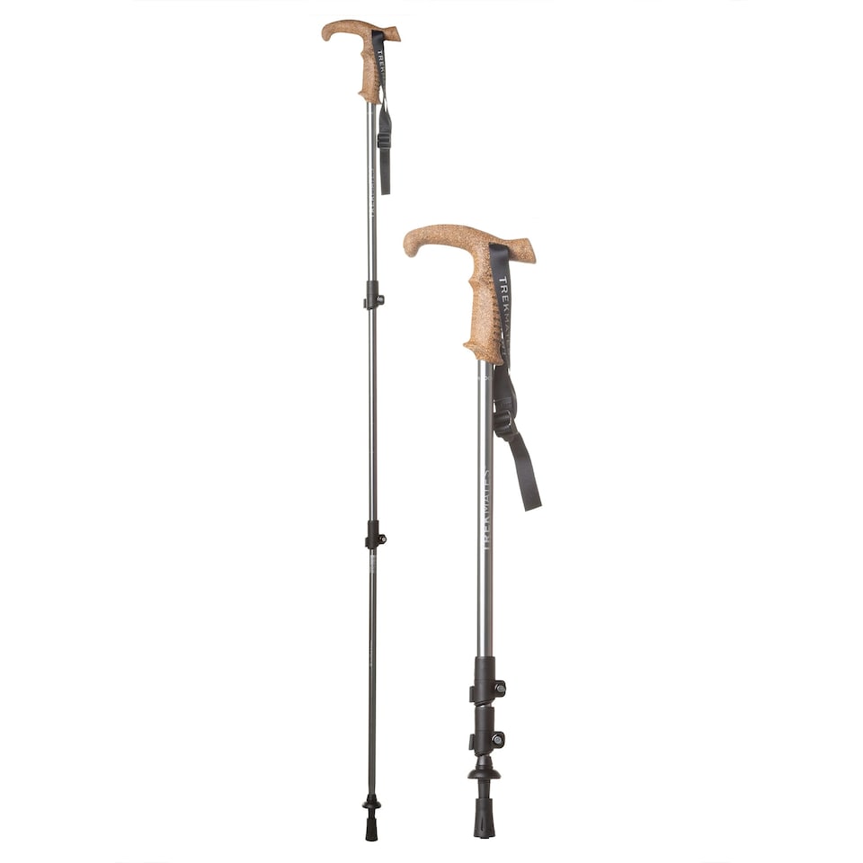 image 1 of Wanderer Lock Single Pole Adjustable LeverLock Hiking Walking Trekking Outdoor | Black | Black | One Size | 1