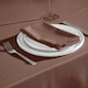 image 3 of Homescapes Chocolate Brown Cotton Round Tablecloth - 178 cm Brown