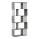 image 1 of Maze Open Bookcase 4 Shelves in Concrete and White