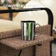 image 6 of Outsunny Rattan Garden Recliner Chair Sun Lounger w/ Side Tray Brown