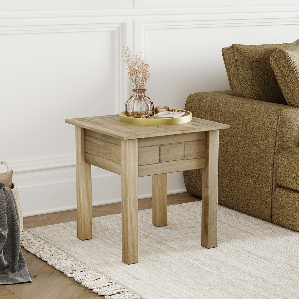 image 1 of Vida Designs Panama Lamp Table Side Sofa Bedside Coffee Table, Solid Pine Wood