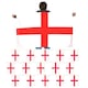 image 1 of Pack of 3 England Wearable Flag & Bunting Red | One Size