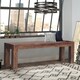 image 2 of Dakota Bench Large - Mango Wood - L35 x W148 x H45 cm - Dark Finish Brown