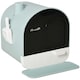image 1 of PawHut Cat Litter Box Kitten Litter Tray w/ Lid, Scoop, Filter, Flap Door