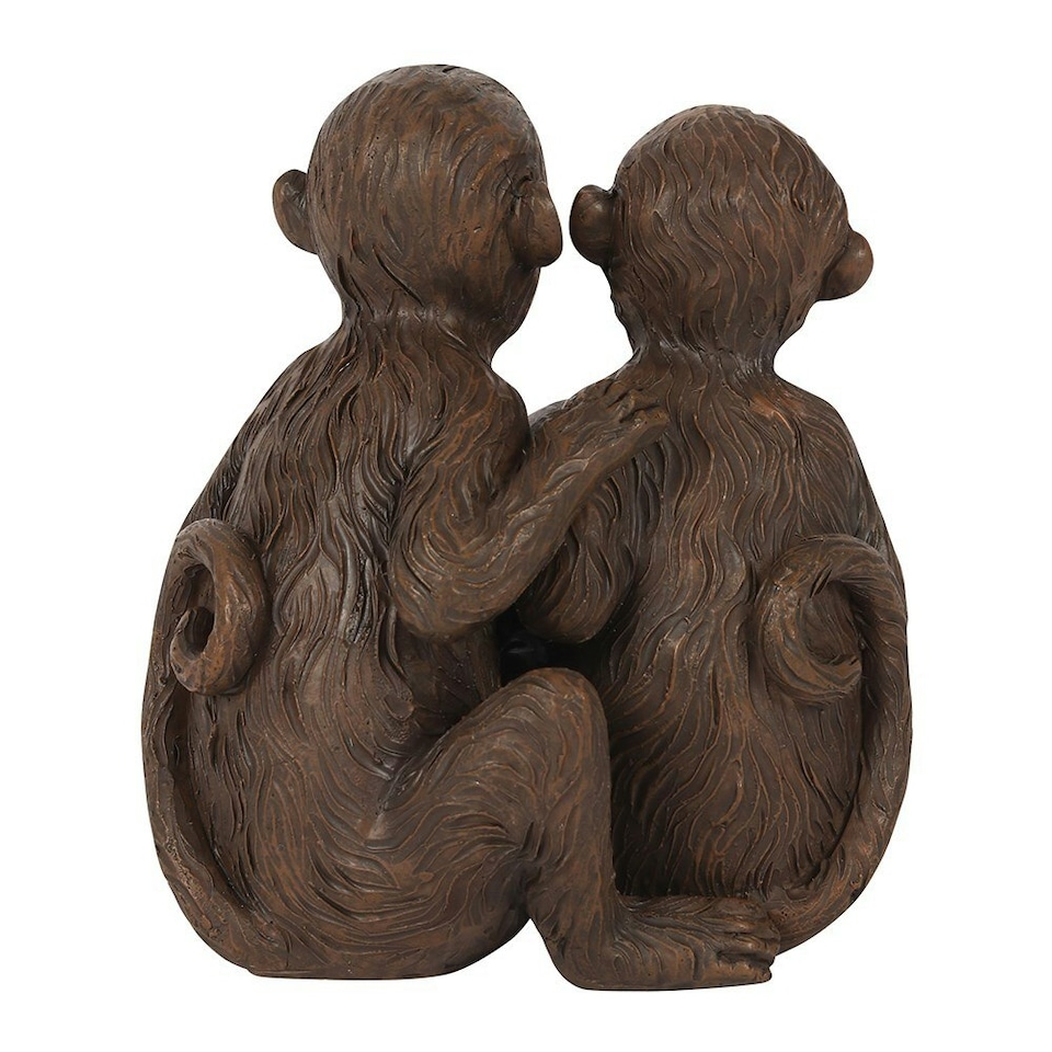 image 1 of Something Different Just The Tree Of Us Monkey Family Ornament - Brown - One Size