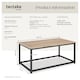 image 6 of Coffee Table Lynch - rectangular with height-adjustable plastic feet | Brown | industrial wood light, oak Sonoma | 100 x 55 x 45,50 cm | 1