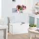 image 6 of Seaton White Wooden Storage Chest, Blanket Box, Trunk, Ottoman, Toy Box