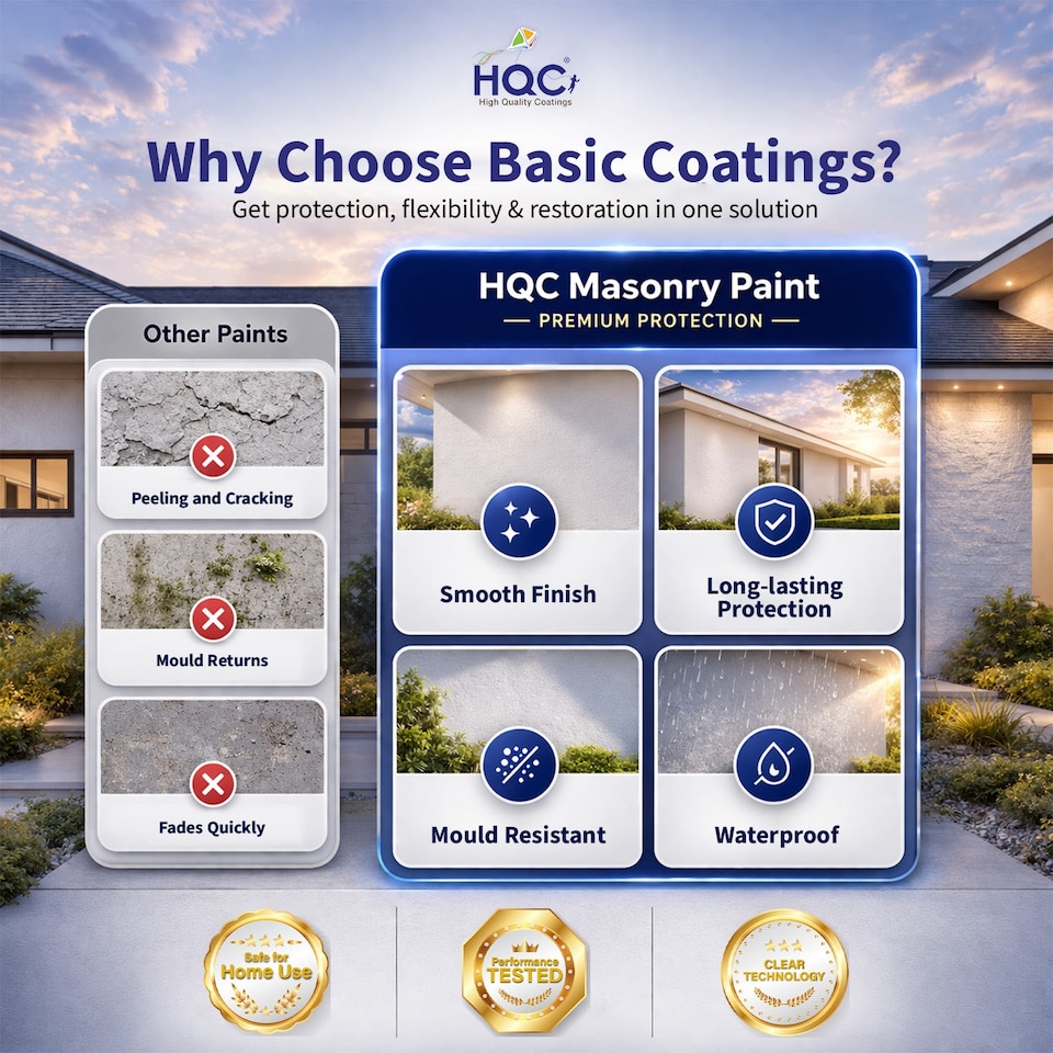 image 1 of HQC Masonry Paint -  Weatherproof & Long-lasting Protection For All Exterior Walls - Sage Green - 5L