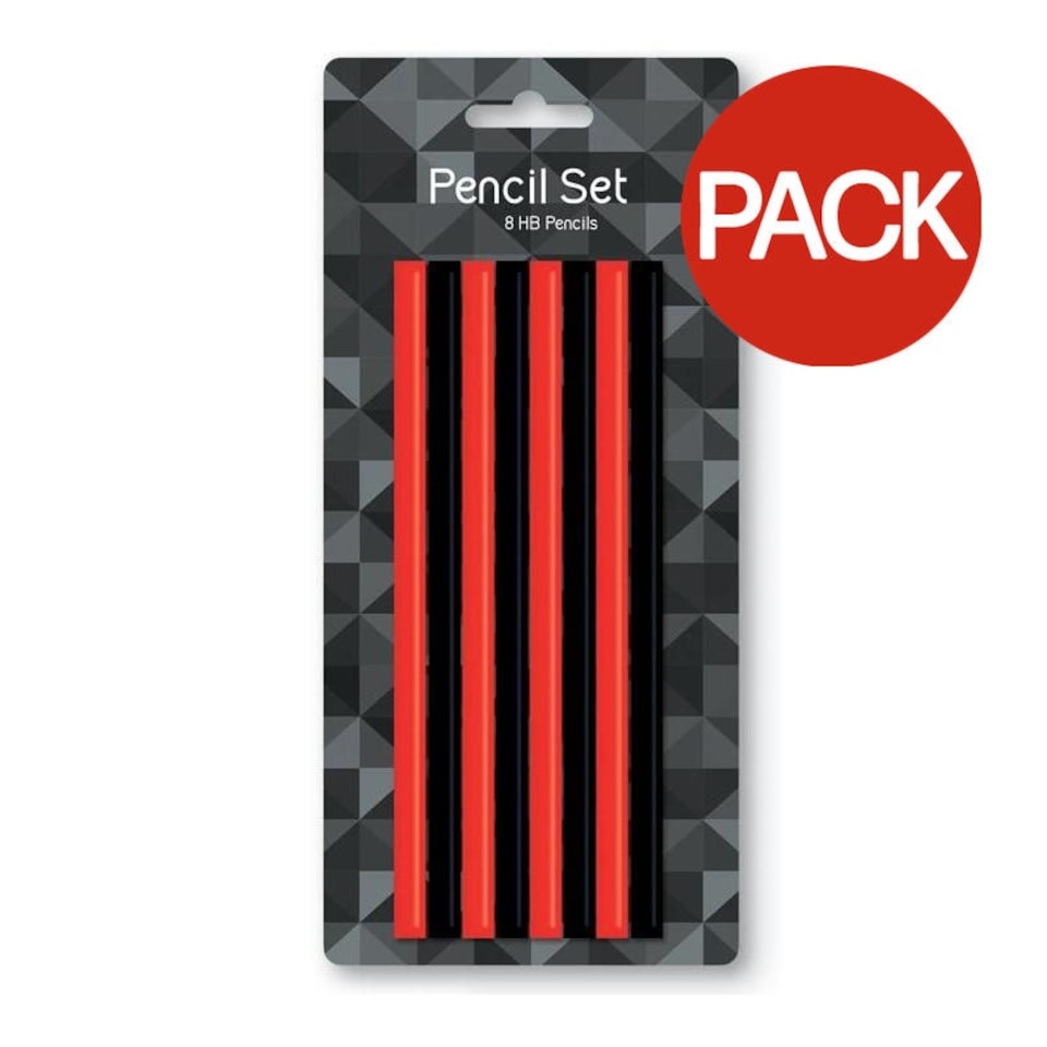 Anker Plain HB Pencil (Pack of 8) - Red - One Size