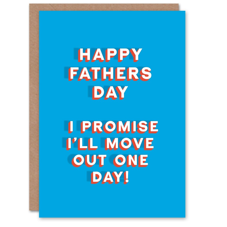 image 1 of Promise Will Move Out One Fun Funny Fathers Day Dad Card