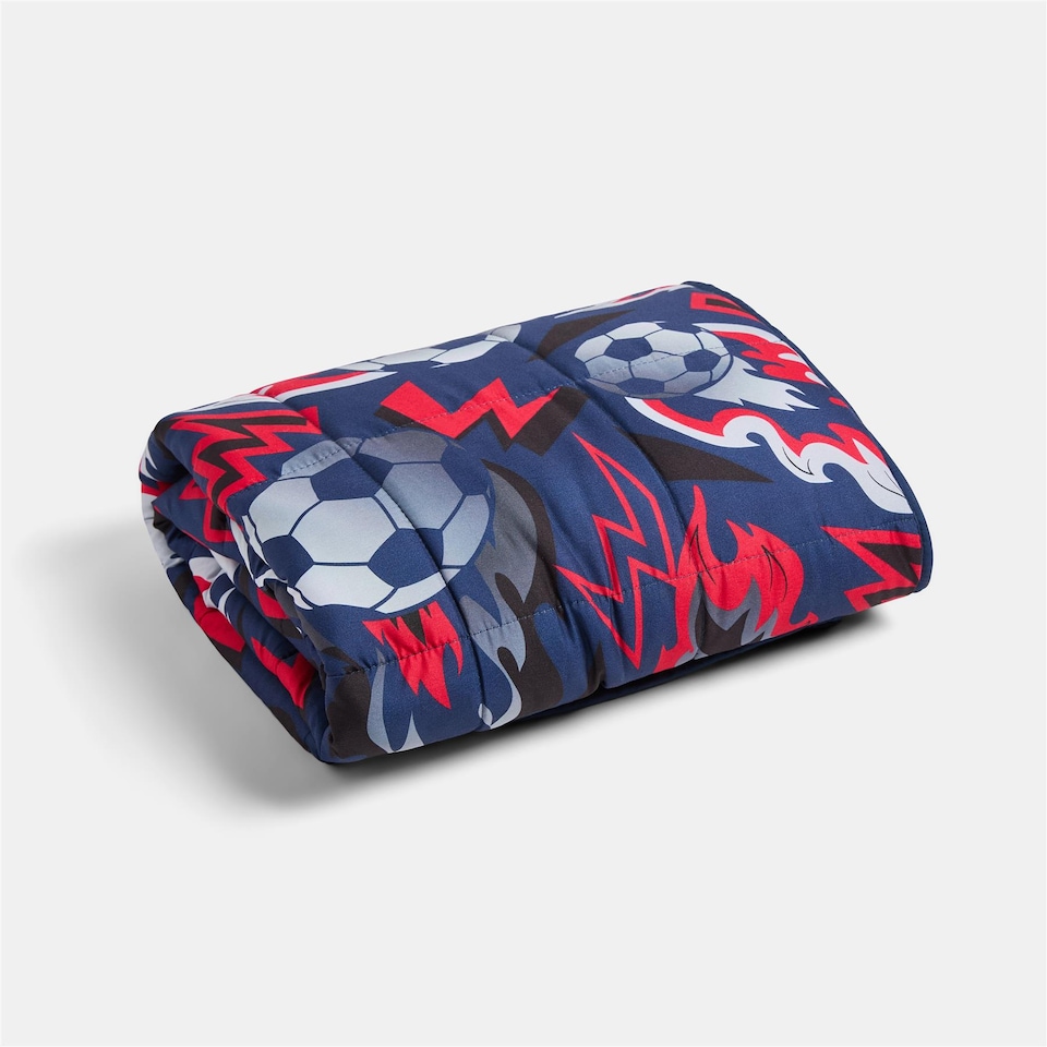 image 1 of OHS Kids Printed 3kg Teddy Fleece Weighted Blanket
