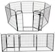 image 1 of Actiaspet Heavy Duty 8 Panel Pet & Small Animal Playpen Run Metal Folding Cage (Silver, Medium, 8)