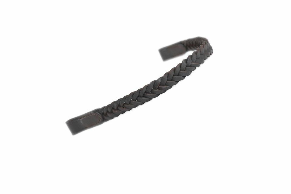 image 1 of Shires Aviemore Plaited Browband | Black | Size: Cob
Colour: Black