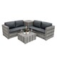 image 3 of Rattan Modular 6 Piece Furniture Set – Grey