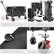 image 5 of Folding Trolley RollRider with Telescopic Handle and Front Swivel Wheels | Black | black | 1