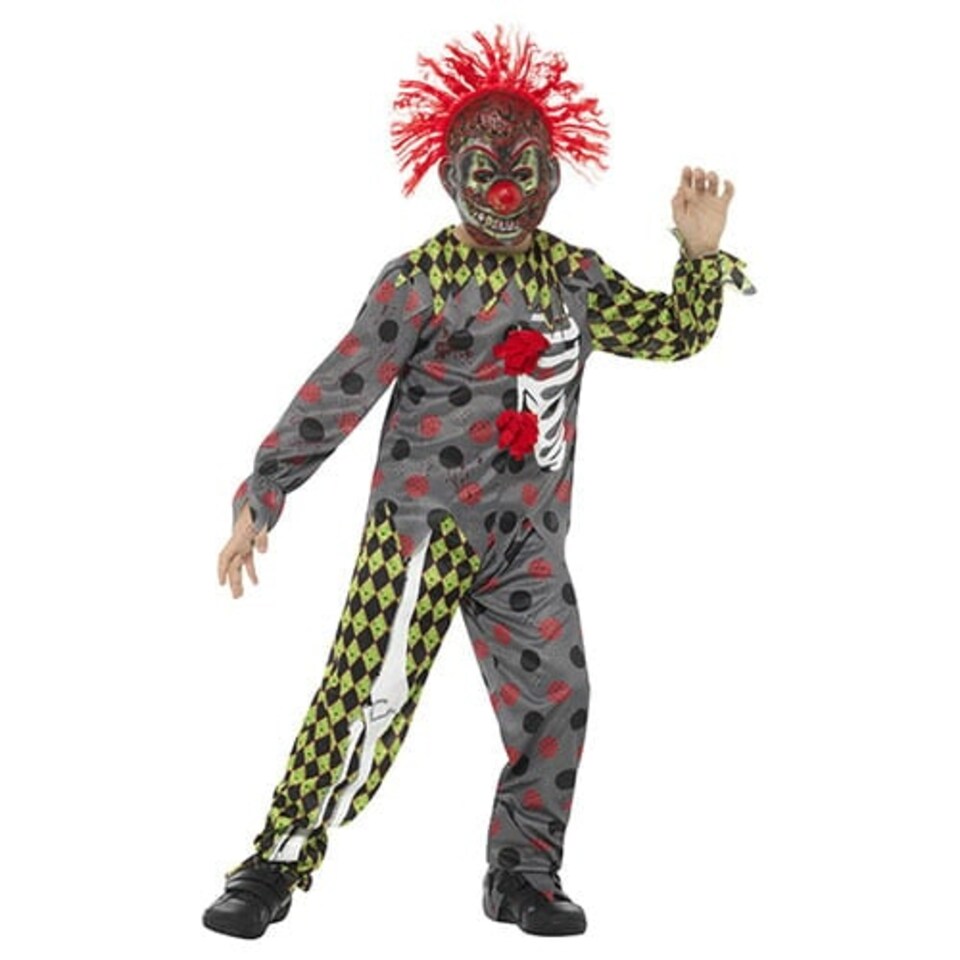 image 1 of Twisted Clown Deluxe Fancy Dress Costume Kids Unisex Small - Age 4-6