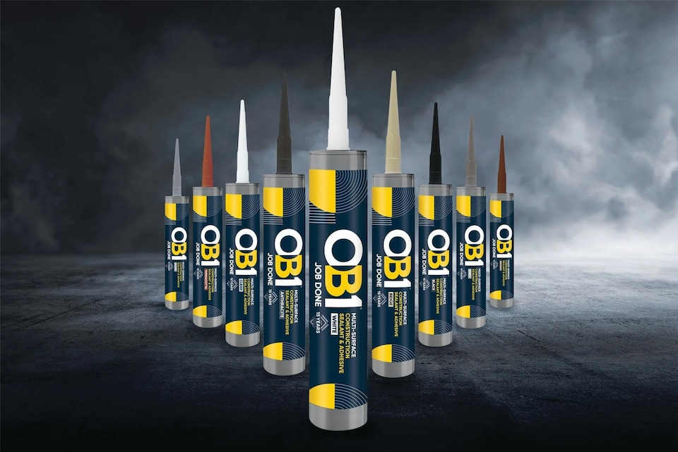 image 1 of OB1 White - Multi-Surface Construction Sealant & Adhesive Waterproof Silicone (Box of 12)