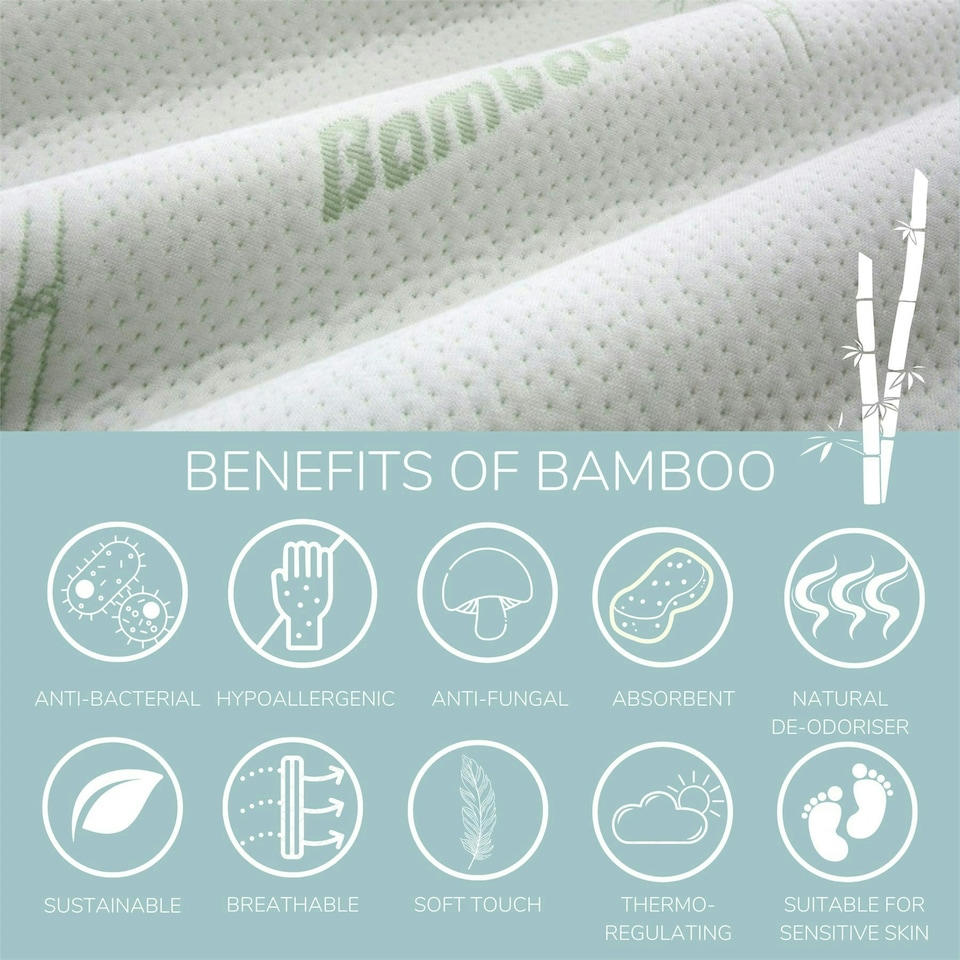 image 1 of Bamboo Memory Foam Double 4cm Topper
