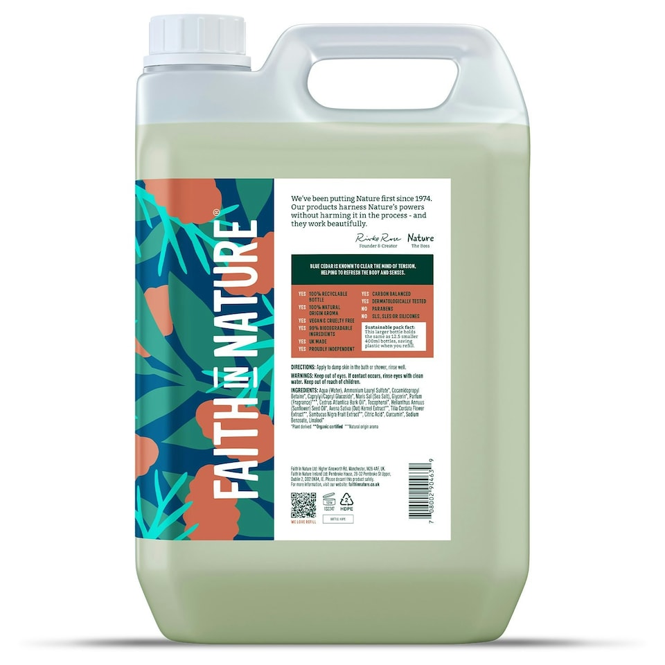 image 1 of Blue Cedar Body Wash - 5L