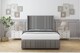 image 1 of Sloomy Hargrave Pewter Dumfries Divan Bed With Mattress No Drawers With 54" Wingback Headboard & 12" Matching Footboard 3' Single | Grey | Pewter | Single | 1