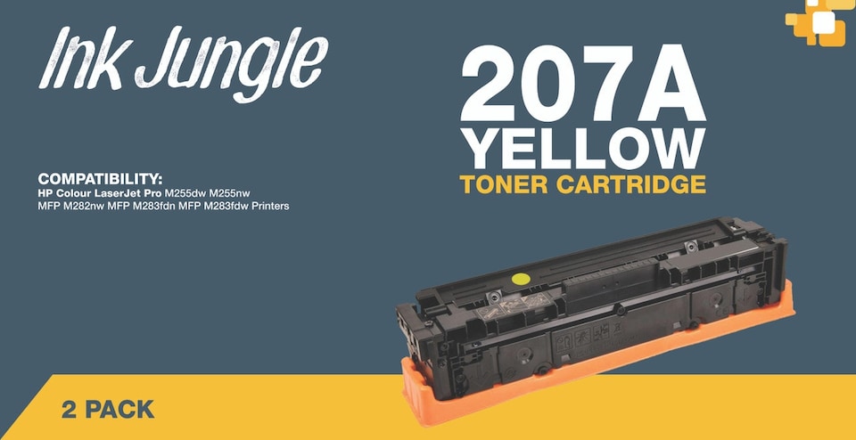 image 1 of 2x Compatible HP 207A Yellow Toner Cartridges | Yellow | 2