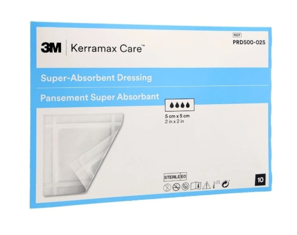 image 1 of Kerramax Care Superabsorbent Dressing 5x5cm Pack of 10