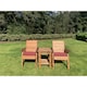image 4 of Deluxe 2 Chair & Table Outdoor Set With 2 x Chair Cushion Burgundy