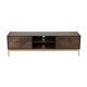 image 2 of Zaine Carving TV Unit - Mango Wood - L40 x W160 x H46 cm - Dark Finish