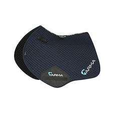 ARMA Logo Horse Jumping Saddlepad - Navy - 17cm - 18cm