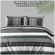 image 6 of VELVETIO Francis Stripe Complete Duvet Cover Set with Fitted Sheet Soft Polycotton Bedding Sets Grey | Single