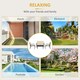 image 6 of Outsunny 4pcs Patio Furniture Set Garden Sofa Glass Top Coffee Table Beige