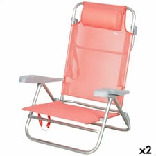 Folding Chair Aktive 47 x 82 x 49 cm Flamingo (2 Units) N/A