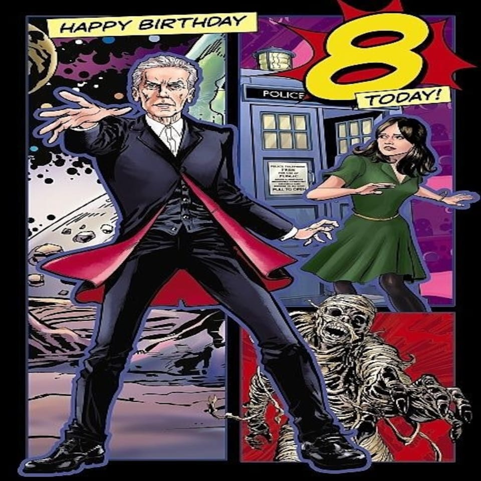 image 1 of 8th Birthday 3D Holographic Doctor Who Card