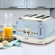 image 5 of Ariete ARPK41 Retro Style Dome Kettle and 4 Slice Toaster Set, Vintage Design, Blue, Stainless Steel