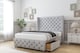 image 4 of Sloomy Luthor Silver Naples Divan Bed Base 2 Drawers Foot-End With 54 Inch Wingback Headboard & 12 Inch Matching Footboard | Silver | Silver | Double | 1