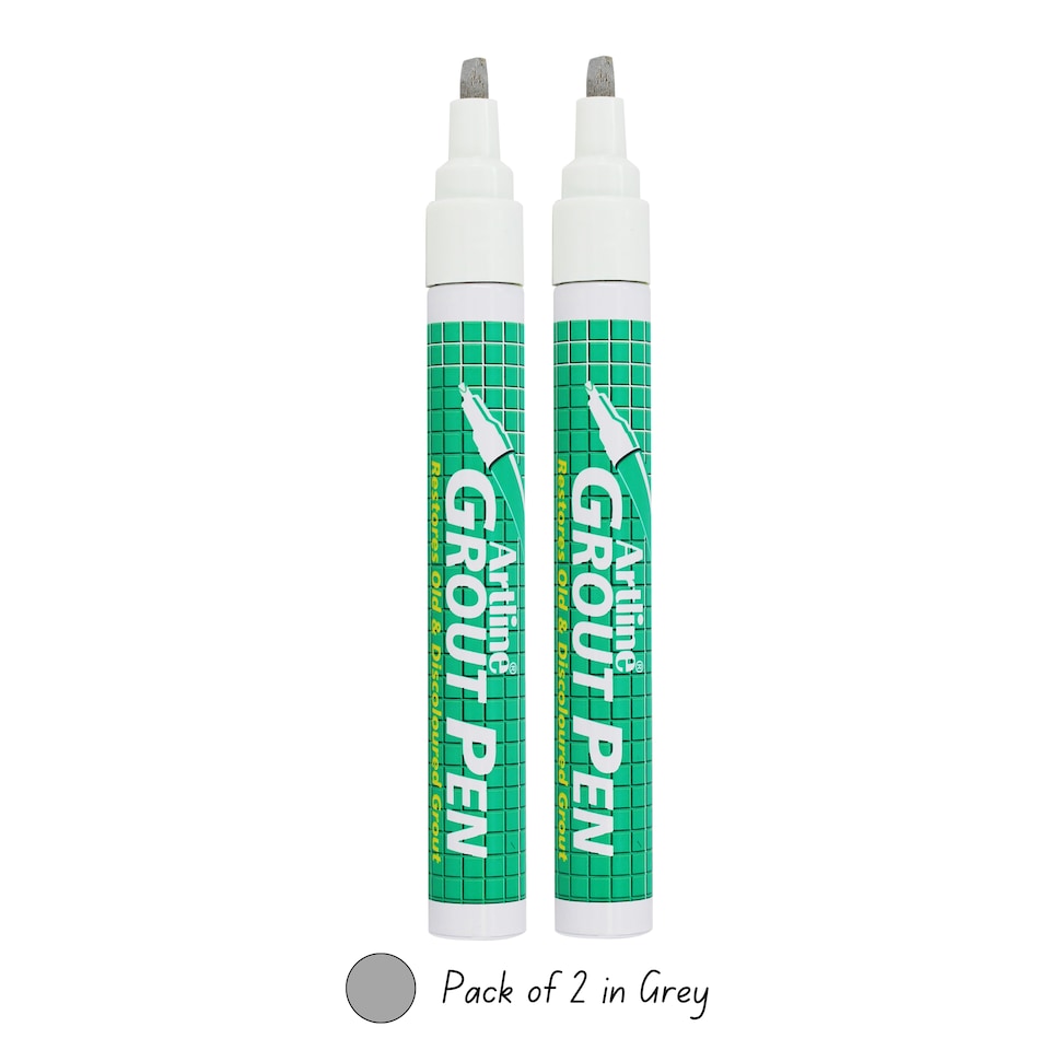 image 1 of Artline Grout Marker Pens Grey 2 Pack