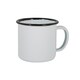 image 4 of Argon Tableware White Enamel Espresso Cups - 130ml - Black - Pack of 6 | Black | Black