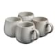 image 1 of Cooks Professional Set of 4 Nordic Stoneware Mugs 350ml with Reactive Glaze | Grey | 4